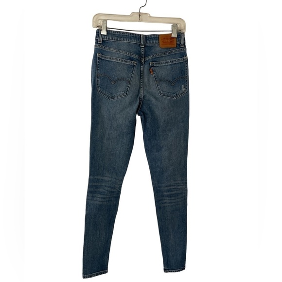 Levi’s 721 high rise vintage skinny patchwork jeans 27 - Picture 9 of 10